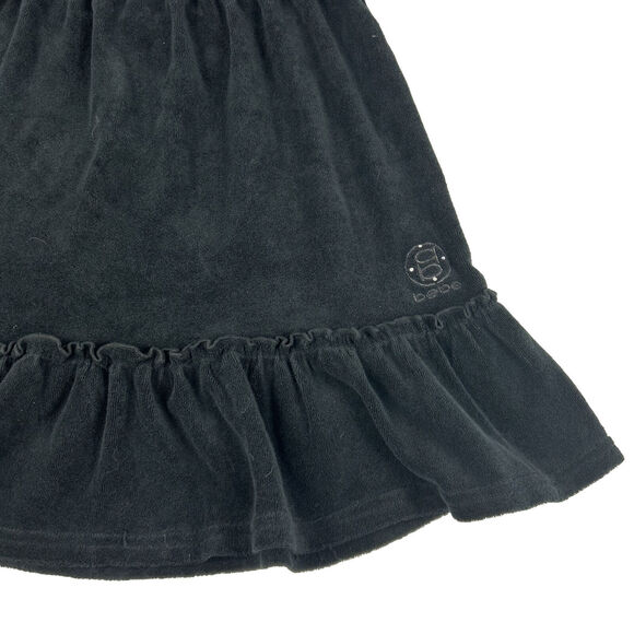 bebe Dress Swimwear Cover XS Black Ruffles Circle B Sleeveless Mini Y2k - Picture 5 of 11